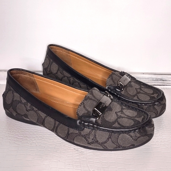 Coach Loafers "Olive" Signature Logo Print Slip On Size 6 - Picture 1 of 10